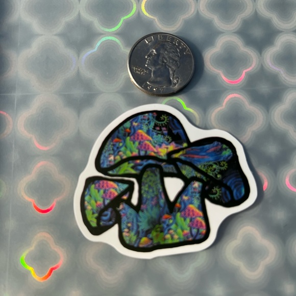 Magic Mushroom Village Shrooms Nature Art Accent Decor Single Waterproof Sti… - Picture 2 of 4